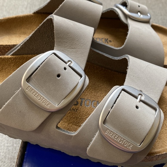 New! Birkenstock Women Arizona Big Buckle Slide Sandal DOVE GRAY, Size 8-8.5US - Picture 16 of 16
